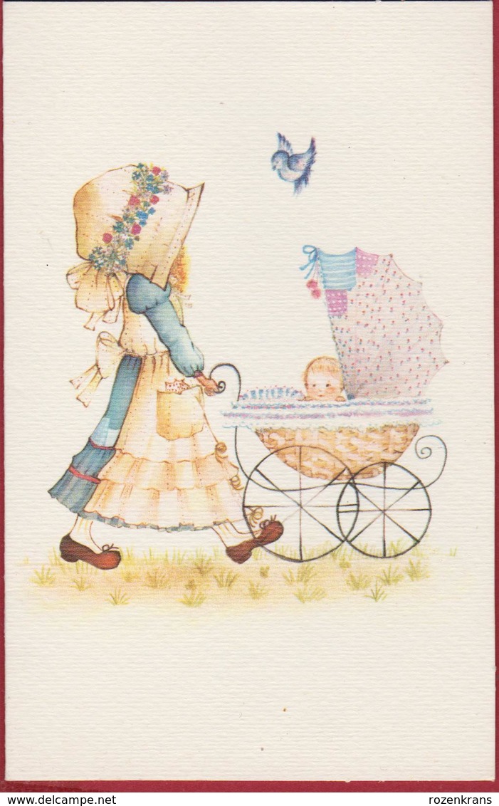 Geboortekaartje 1981 Carte Faire Part De Naissance Birth Illustrator Holly Hobbie Katrien D'Hooghe De Ridder - Naissance