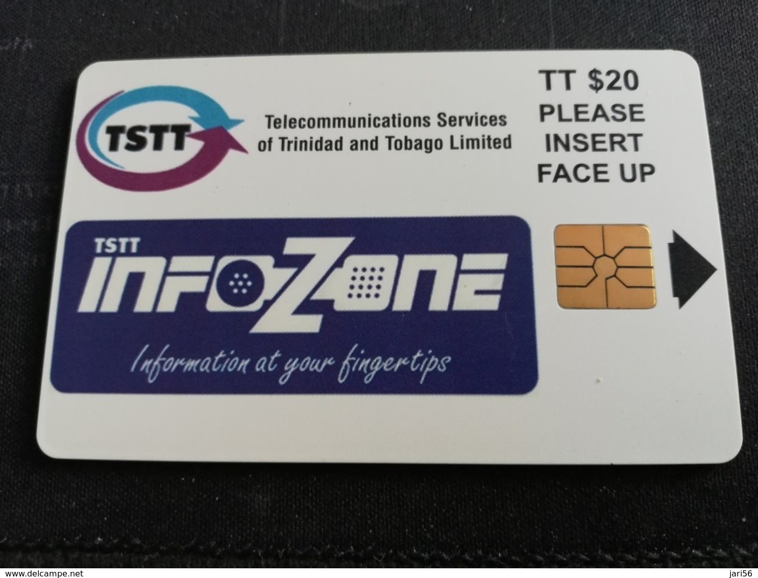 TRINIDAD & TOBAGO  $ 20,-  CHIPCARD !! INFOZONE  Fine Used Card  ** 681** - Trinidad En Tobago