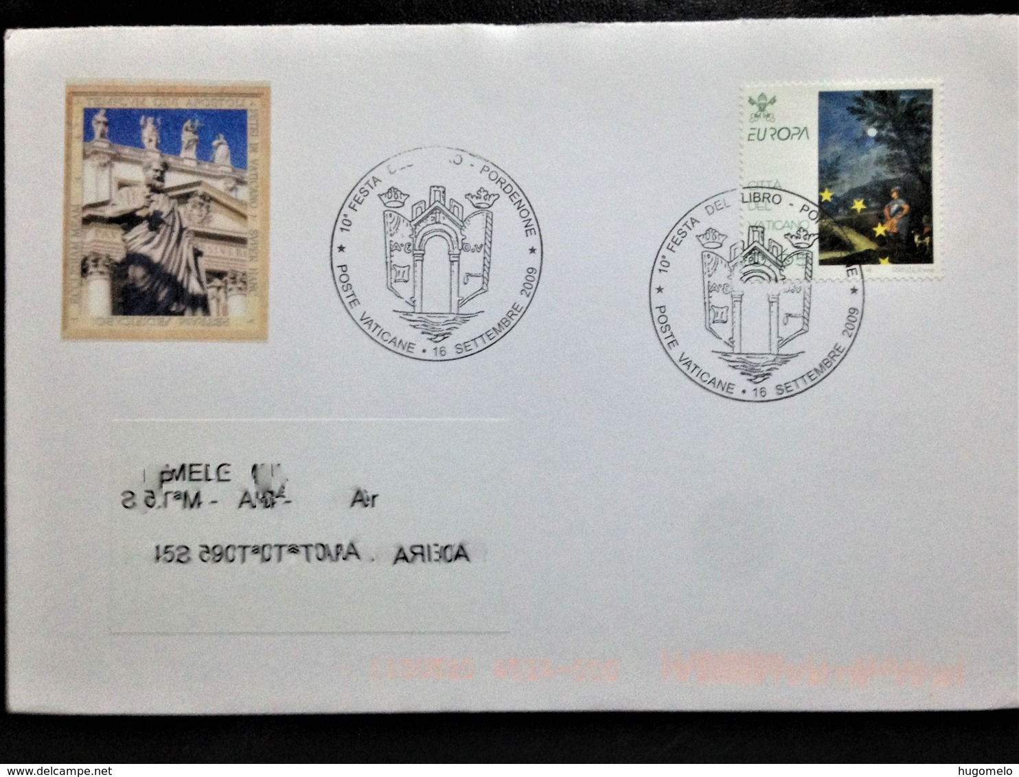 Vatican, Circulated Cover To Portugal , "Europa Cept 2000", 2009 - Briefe U. Dokumente