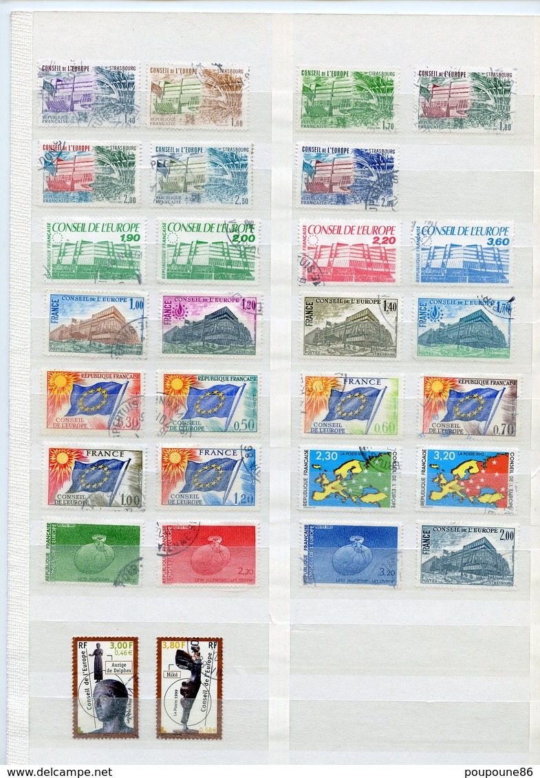 FRANCE - JOLI LOT DE 29 TIMBRES DIFFERENTS OBLITERES 1er CHOIX - CONSEIL DE L'EUROPE - QUALITE - Oblitérés