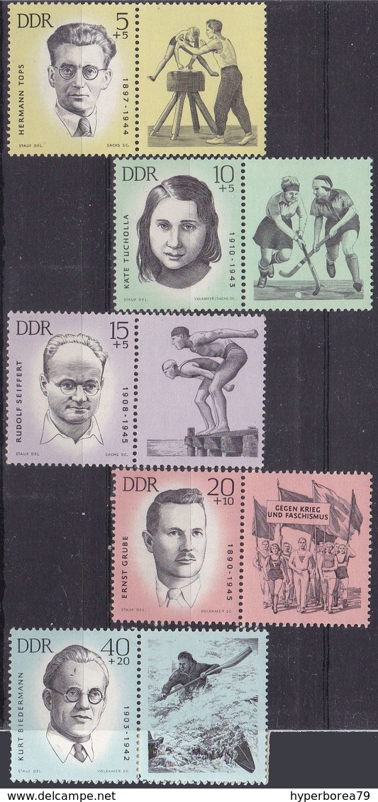 Germany DDR 725/29 - Resistance Heroes 1963 - MNH - Altri & Non Classificati