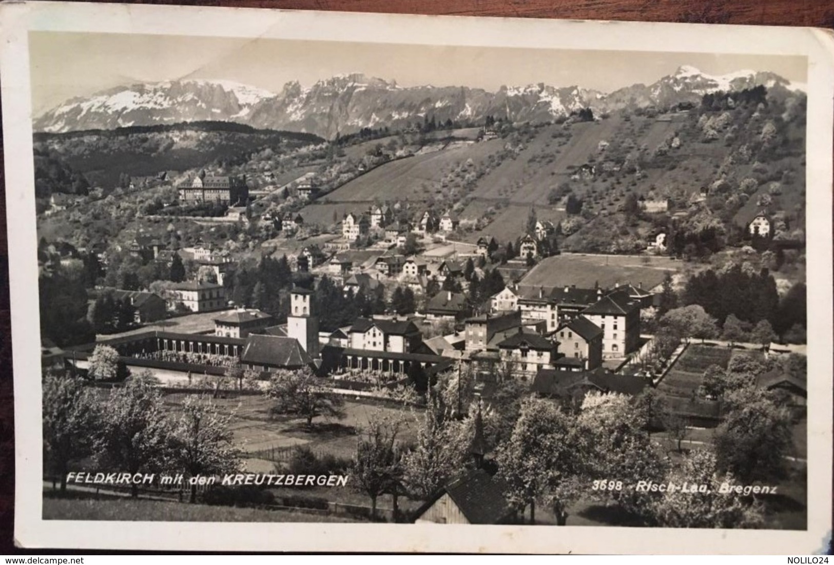 Cpsm  FELDKIRCH Mit Den Kreutzbergen, écrite En 1947, éd Risch-Lau, Bregenz, Autriche - Feldkirch