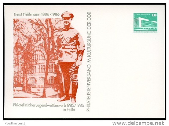 DDR PP18 C2/009b Privat-Postkarte 2. Auflage ERNST THÄLMANN Halle 1985  NGK 3,00 € - Privé Postkaarten - Ongebruikt