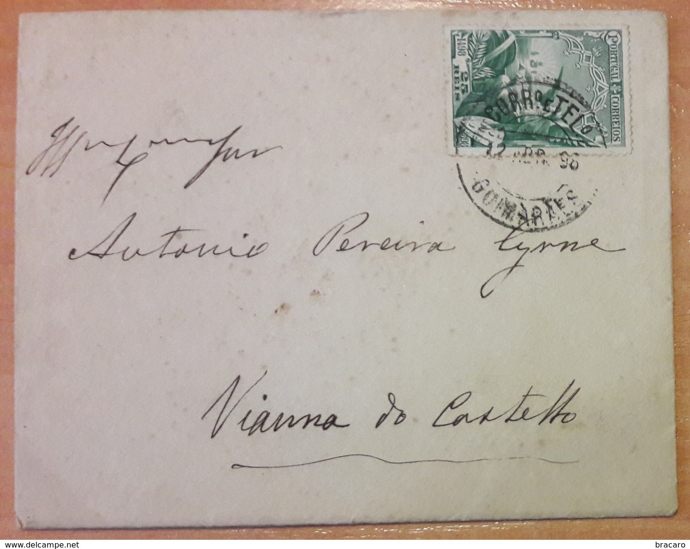 Portugal - COVER - Stamp: 25 Reis Cent. Cam. Mar. Índia (1898) - Cancel: Guimarães + Viana Do Castelo - Covers & Documents