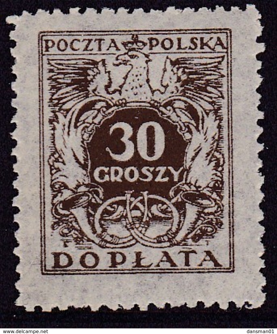 POLAND 1934 Postage Due Fi D73I Mint Never Hinged - Impuestos