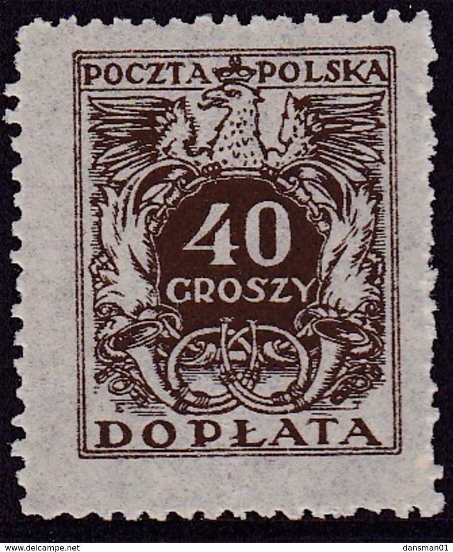 POLAND 1934 Postage Due Fi D74I Mint Never Hinged - Impuestos