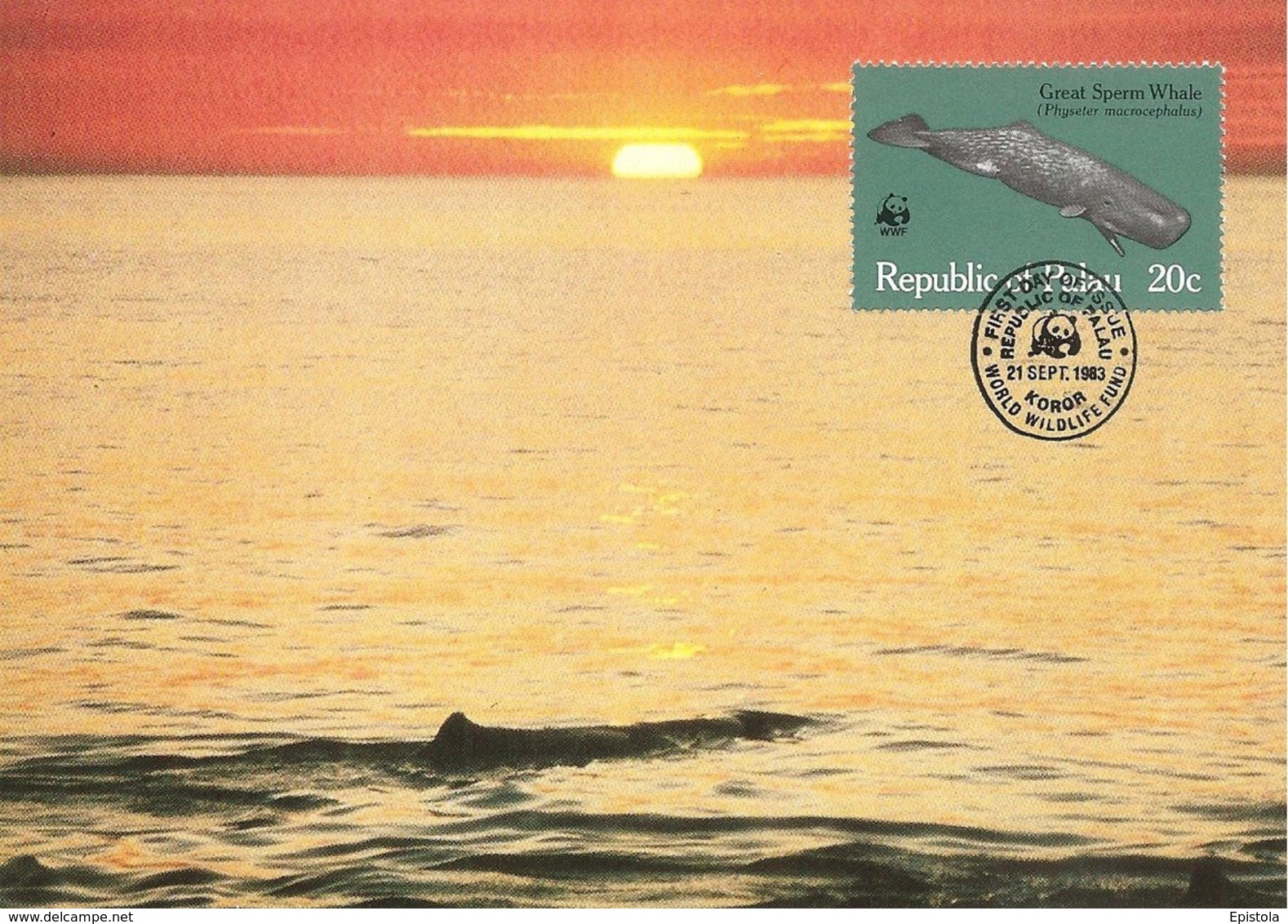 1983 - PALAU (Belau Ou Pelew) - Great Sperm Whale - Baleine  WWF - Palau