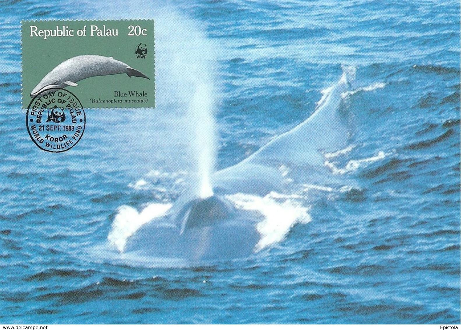 1983 - PALAU (Belau Ou Pelew) -  Blue Whale - Baleine Bleue WWF - Palau