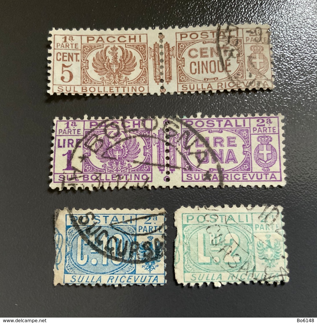 1914 - 1927  ITALIA - PACCHI POSTALI  C. 5 , 10 , Lire 1 E 2 - Postal Parcels