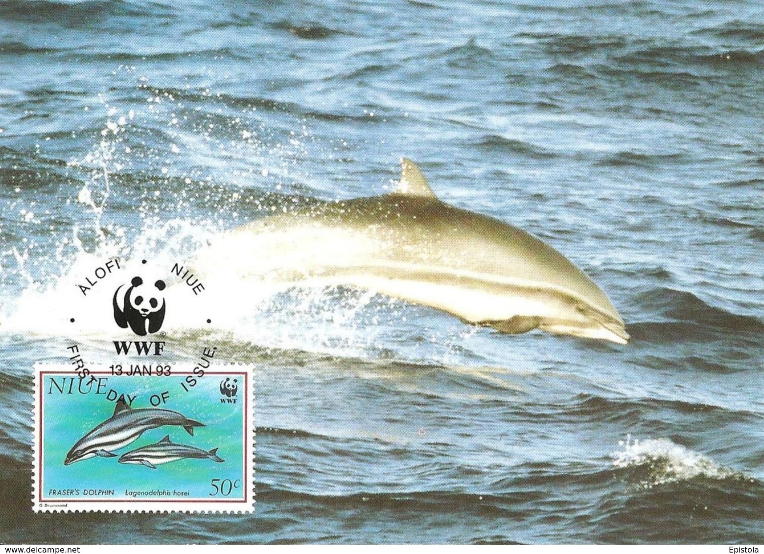 1993 - NIUE Alofi - Fraser's Dolphin - Dauphin De Fraser WWF - Autres & Non Classés