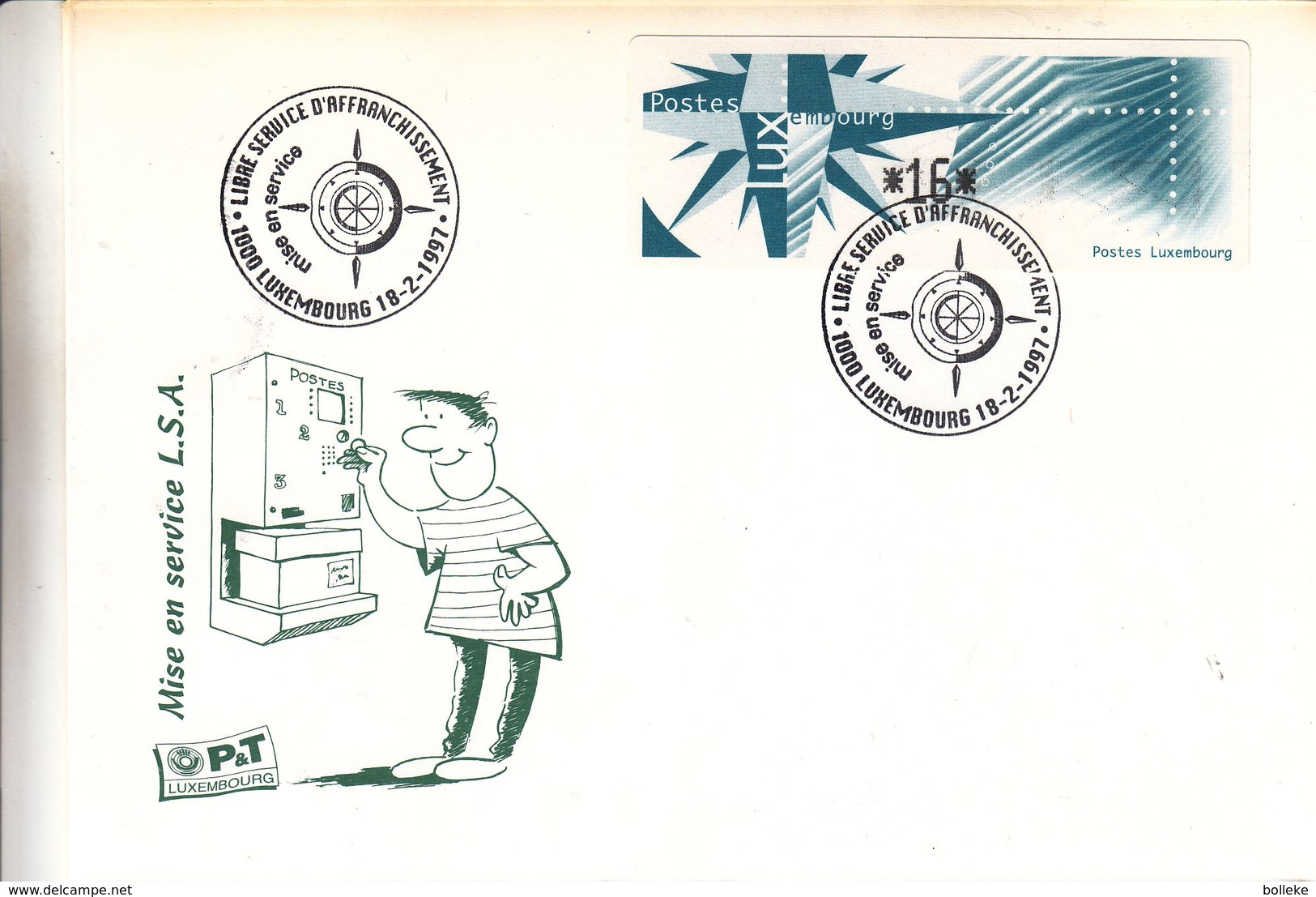 Luxembourg - Lettre De 1997 - Oblit Luxembourg - Avec Vignette D'affranchissement - Automatenmarken