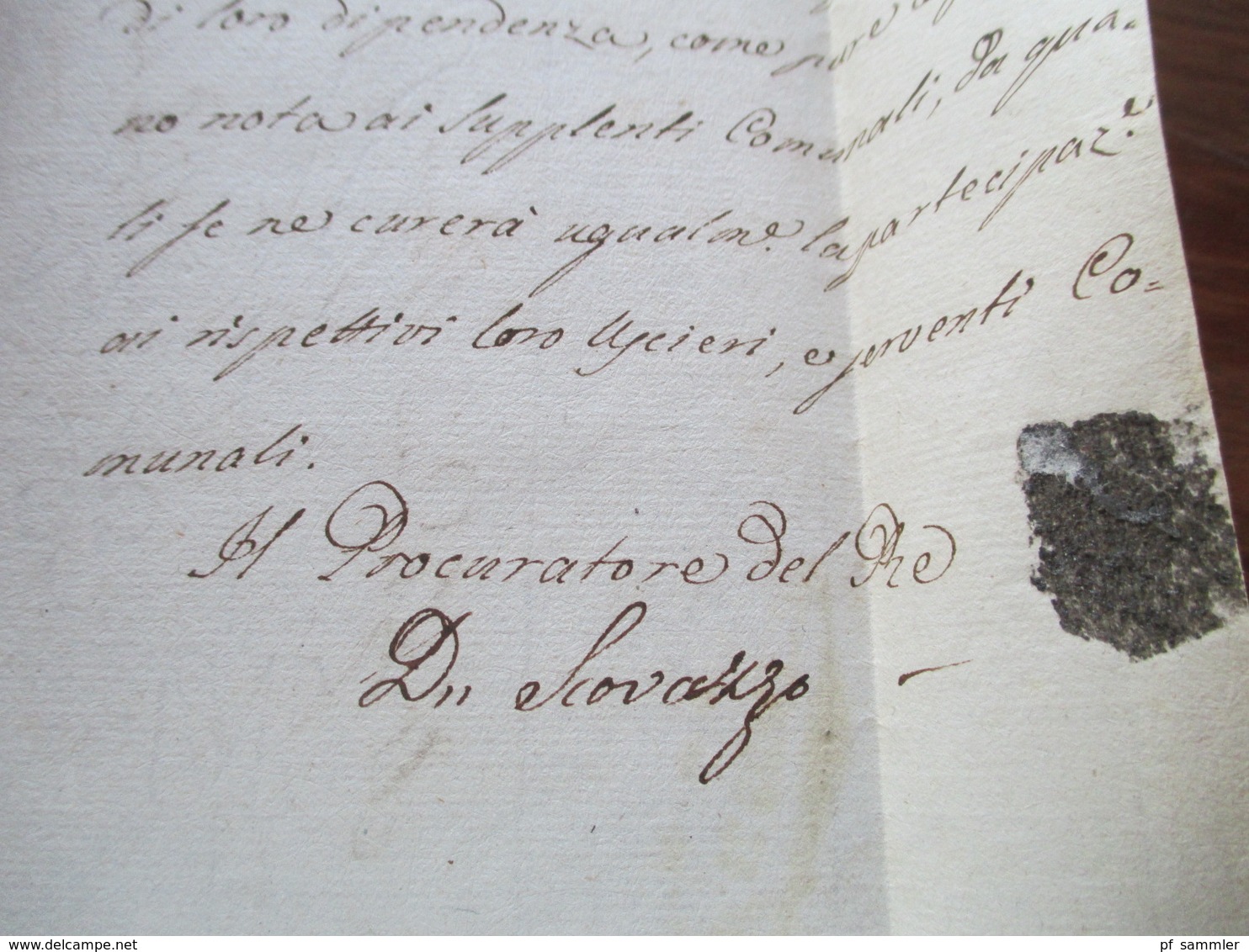 Italien Vorphila / Prephila 1827 Faltbrief mit Inhalt und 3 Stempel / Ovalstempel Interessant??!!