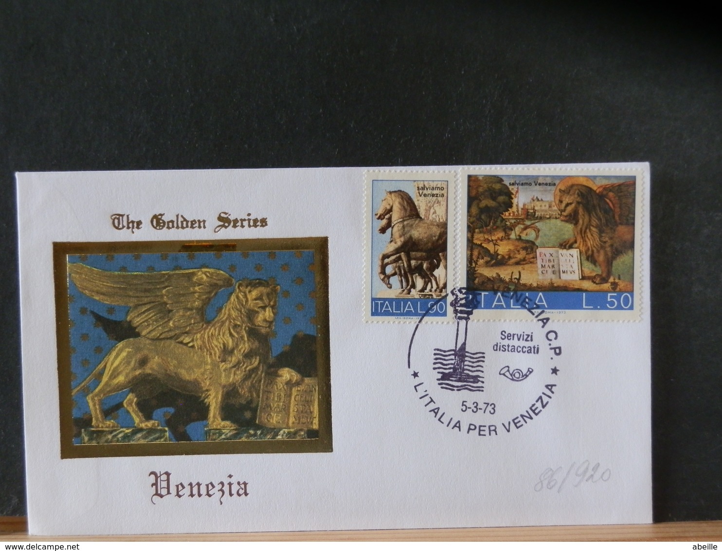 86/920  FDC  ITALIE   LION - Félins