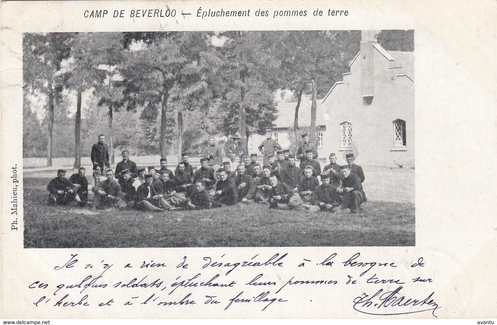 BEVERLOO / KAMP / KAMP  / EPLUCHEMENT DE POMMES DE TERRE / AARDAPPELS SCHILLEN  1902 - Leopoldsburg (Camp De Beverloo)