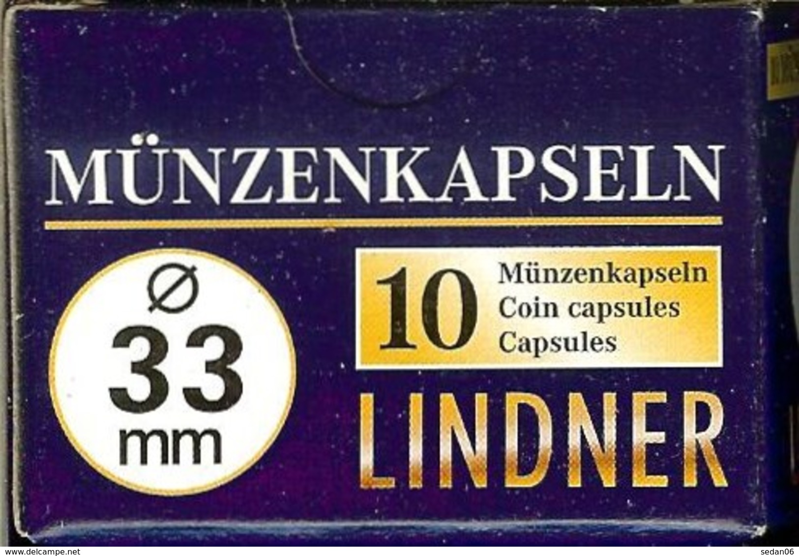 LINDNER - CAPSULES Pour MONNAIES De 33 Mm (Boîte De 10 Capsules) - Matériel