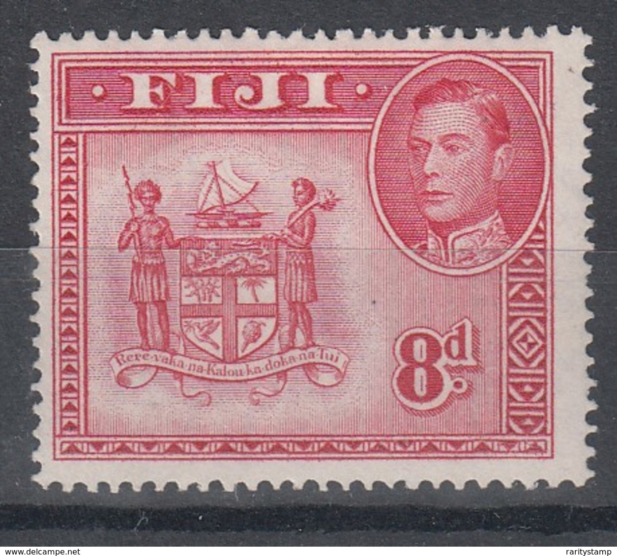 FIJI 1938 8d CARMINE MLH SG 261c - Fiji (...-1970)