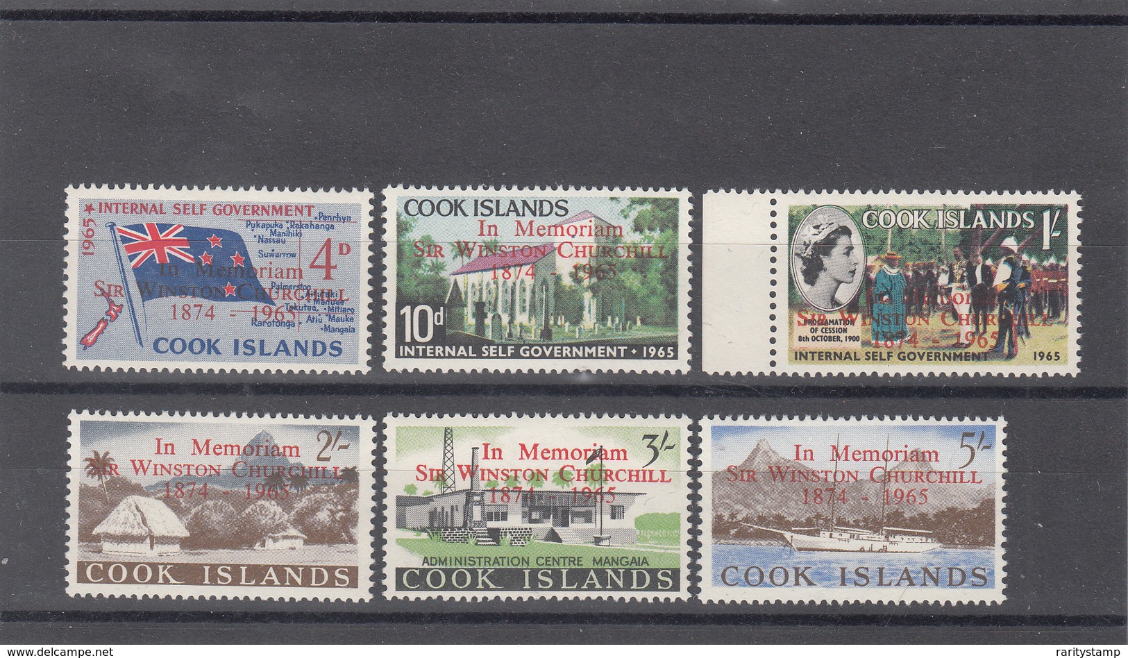 COOK ISLANDS 1966 WINSTON CHURCHILL SG 179/184 SET MNH - Cook Islands