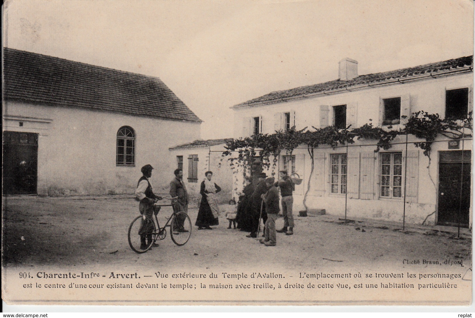 17 ARVERT   CPA. VUE EXTERIEURE DU TEMPLE D'AVALLON  BRAUN 904 - Otros & Sin Clasificación