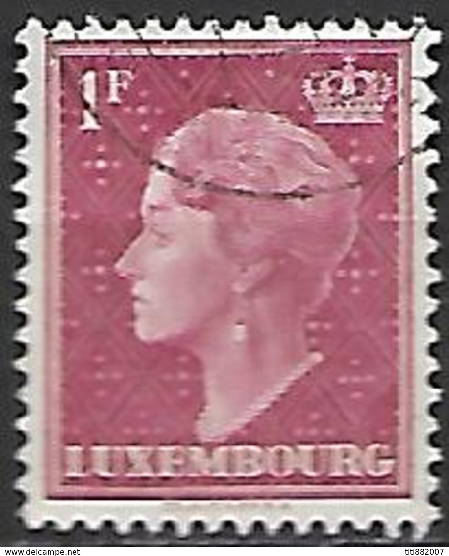 LUXEMBOURG     -    1948.   Y&T N° 418 Oblitéré - 1948-58 Charlotte Left-hand Side