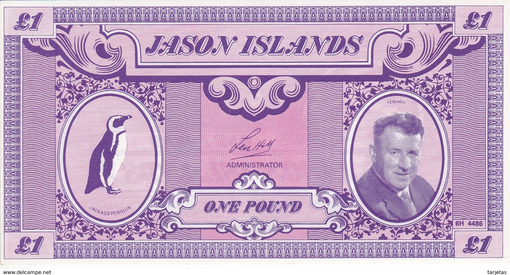 BILLETE DE JASON ISLANDS DE 1 POUND DEL AÑO 1979 SIN CIRCULAR - UNCIRCULATED (BANKNOTE) - Autres - Océanie