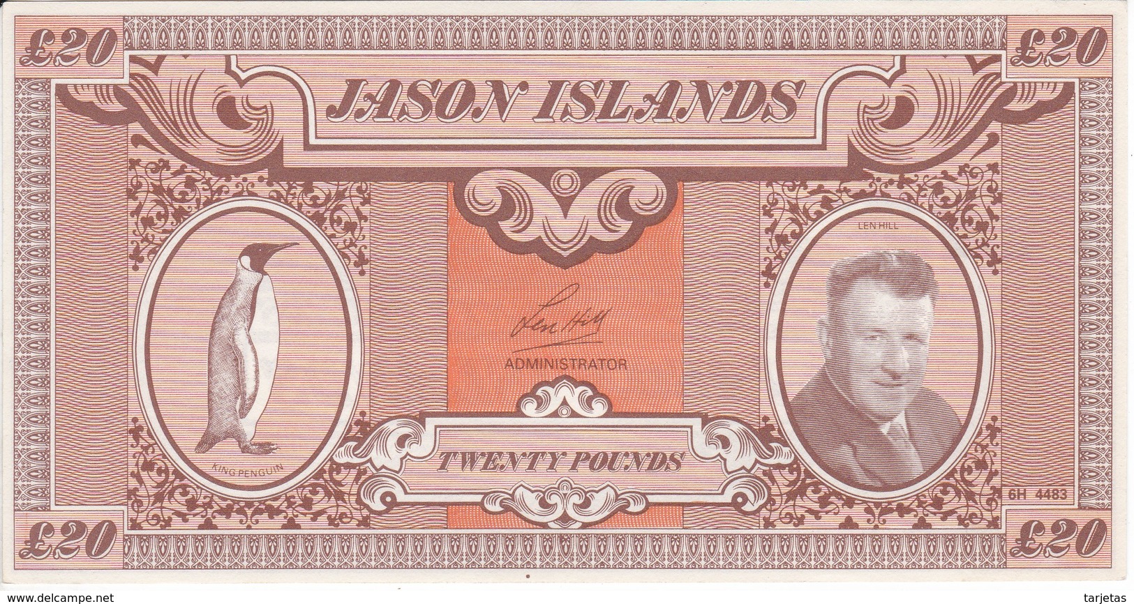 BILLETE DE JASON ISLANDS DE 20 POUNDS DEL AÑO 1979 SIN CIRCULAR - UNCIRCULATED (BANKNOTE) - Altri – Oceania