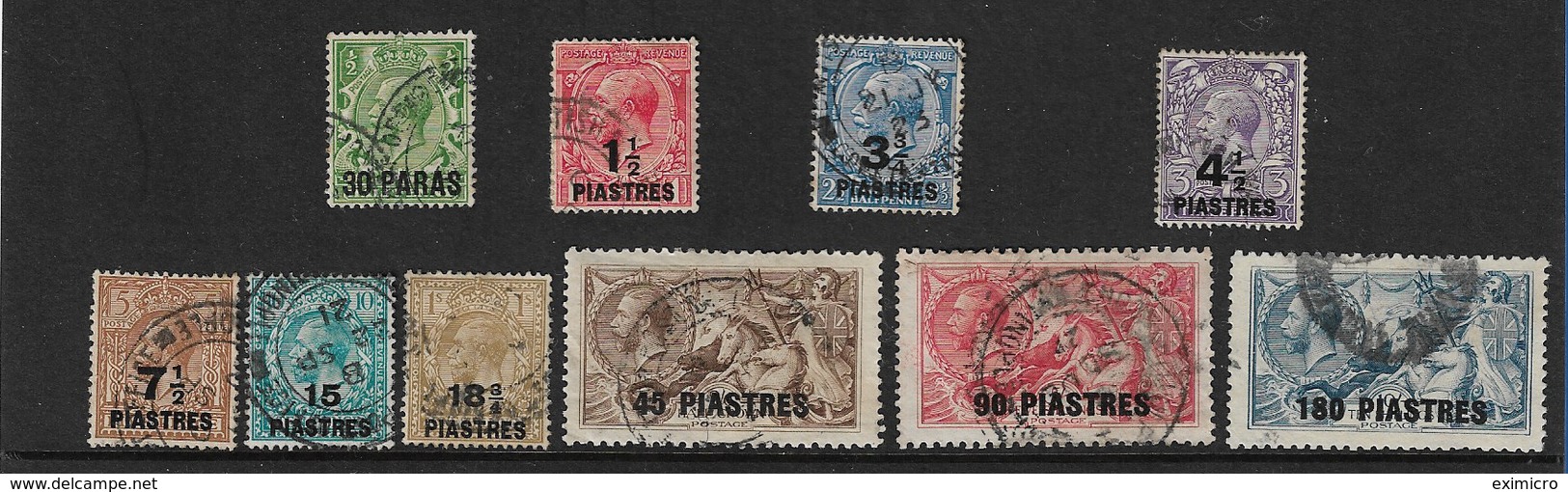 BRITISH LEVANT 1921 SET SG 41/50 FINE USED Cat £130 - Brits-Levant