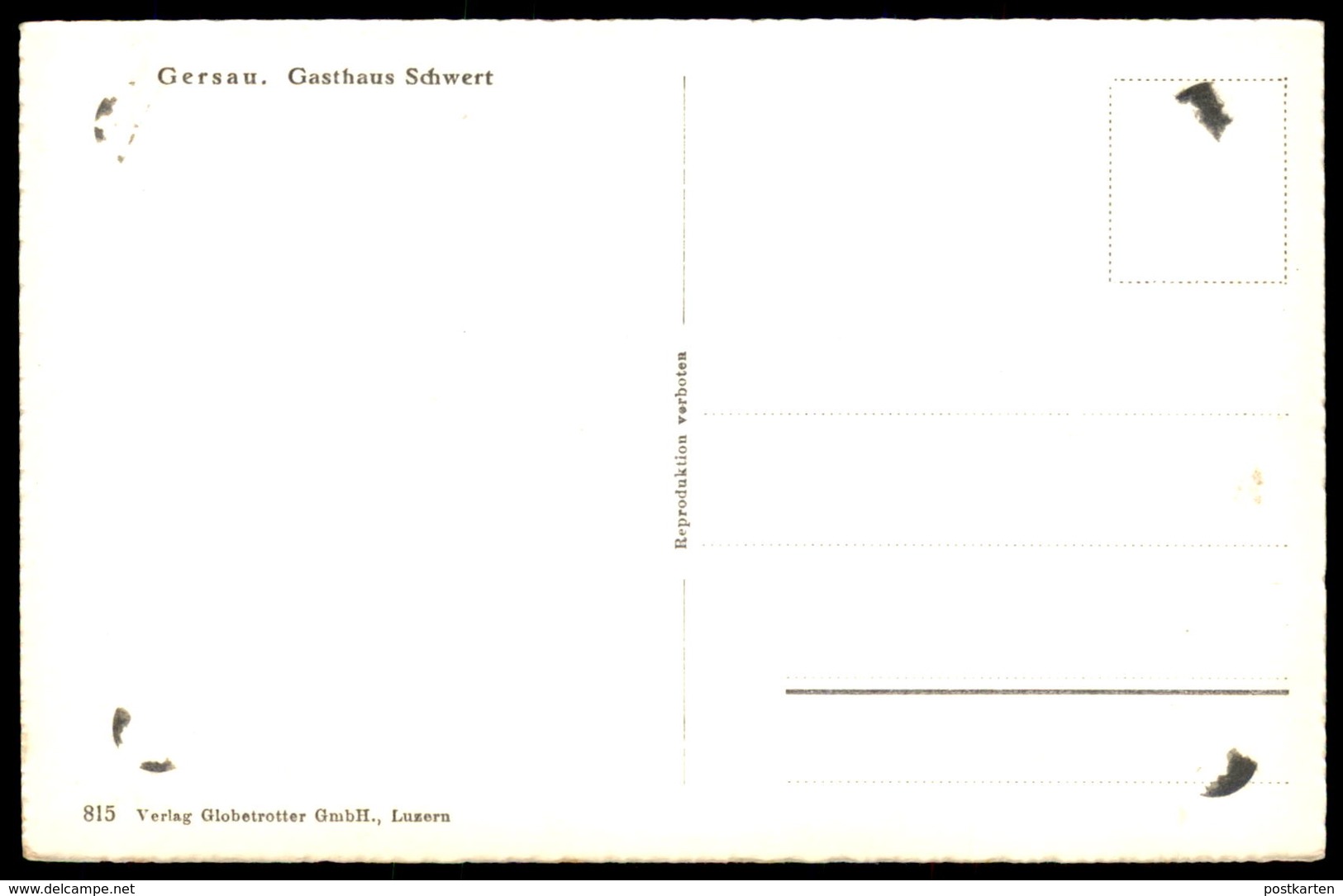 ÄLTERE POSTKARTE GERSAU GASTHAUS SCHWERT VW KÄFER VOLKSWAGEN VIERWALDSTÄTTERSEE Postcard Cpa AK Schweiz Suisse Helvetia - Gersau