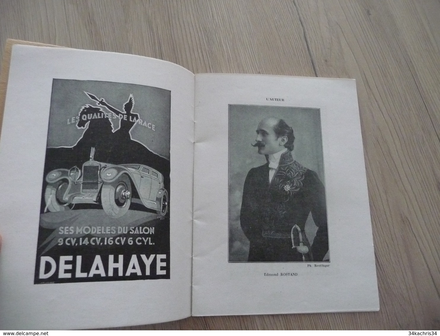 Programme Théâtre Sarah Bernhardt L'Aiglon E.Rostand 1930/1931 Photos Et Pub Dont Automobile - Programma's