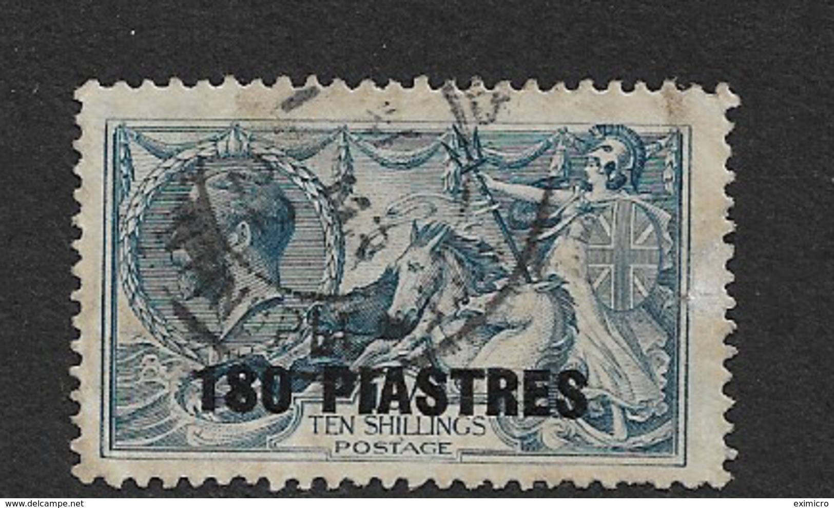 BRITISH LEVANT 1921 180pi On 10s SG 50 FINE USED - TOP VALUE OF THE SET Cat £40 - Brits-Levant