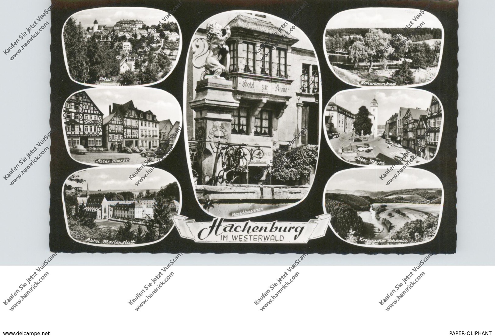 5238 HACHENBURG, Marktbrunnen, Abtei Marienstatt, Schwimmbad...1962 - Hachenburg