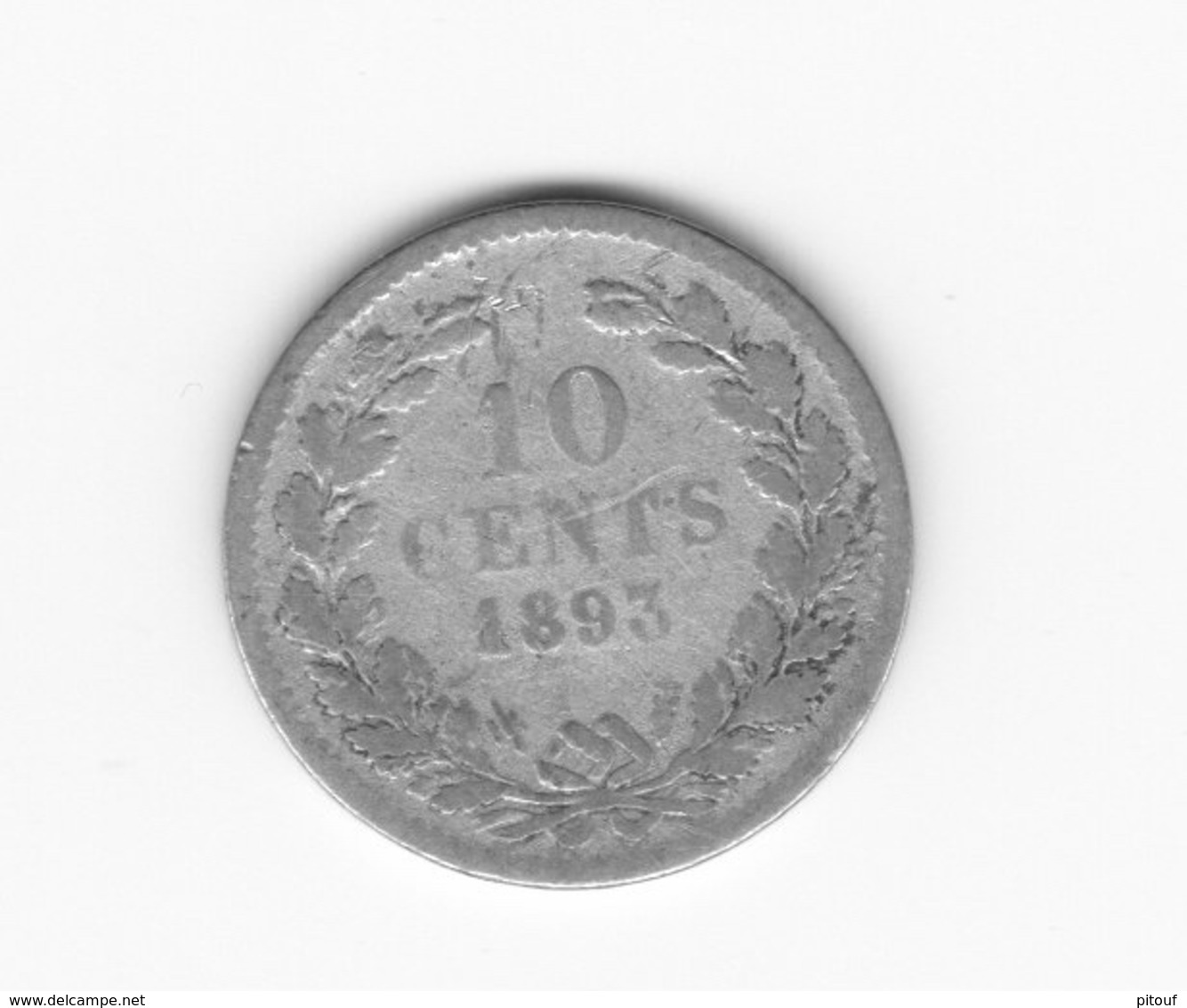 10 Cents Pays Bas 1893  TTB - 10 Cent