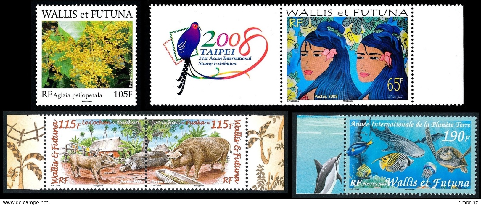 WALLIS ET FUTUNA Année Complète 2008 + BF23 Et 24 - Yv. 691 à 711 + … ** MNH   - 30 Timbres  ..Réf.W&F22632 - Annate Complete