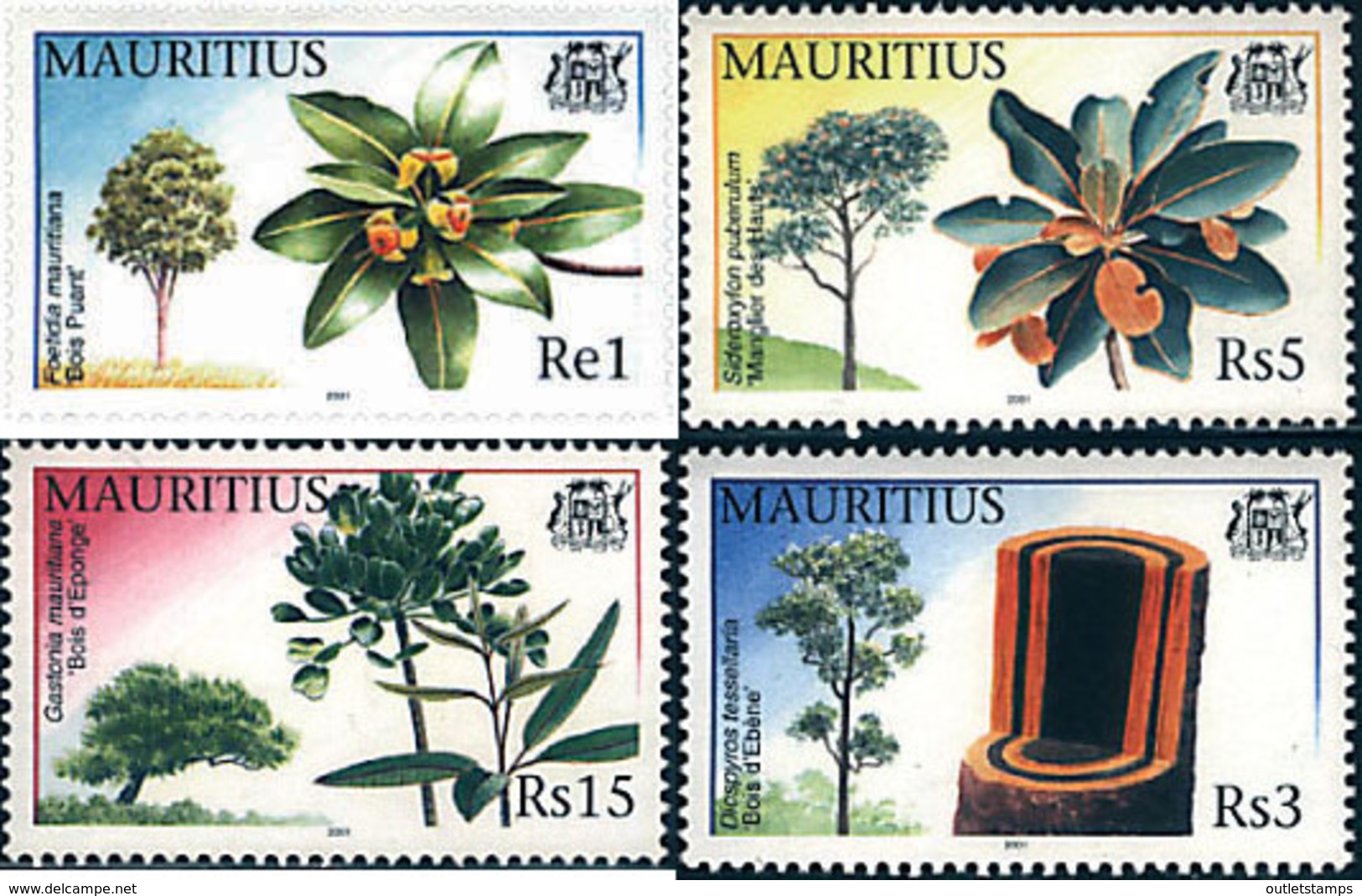 Ref. 100218 * NEW *  - MAURITIUS . 2001. FLORA. FLORA - Mauricio (1968-...)