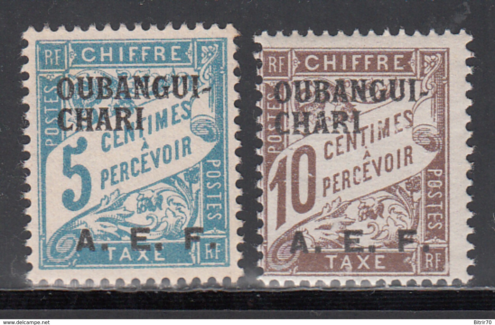 Oubangui-Chari, Taxe  1928   Yvert Nº  1,2, - Unused Stamps