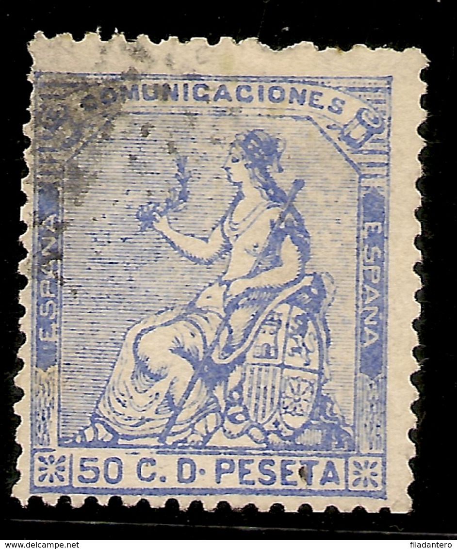 España Edifil 137 (º)  50 Céntimos Ultramar  Alegoría España 1873  NL174 - Neufs