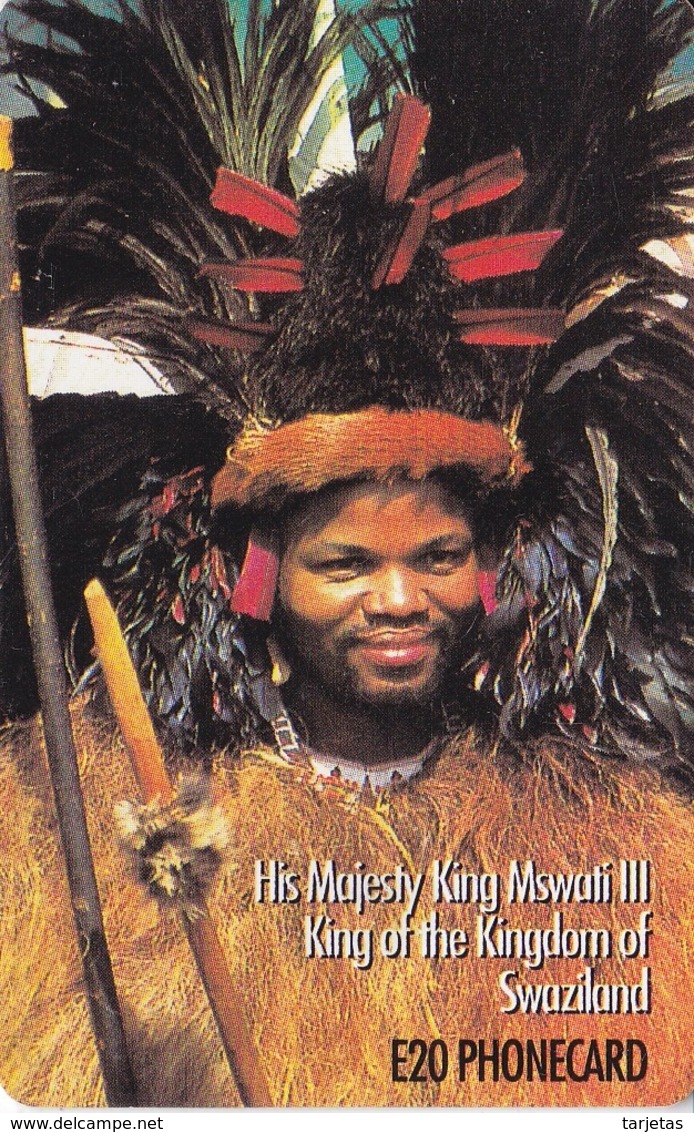 TARJETA DE SWAZILAND DE KING MSWATI III (REY) - Swasiland