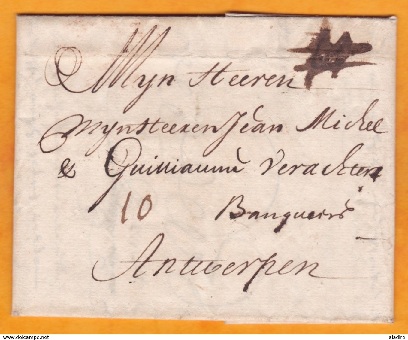 1718 - LAC D' Amsterdam, Pays Bas Vers Antwerpen, Anvers, Pays Bas Autrichiens, Belgique Aujourd'hui - ...-1852 Vorläufer