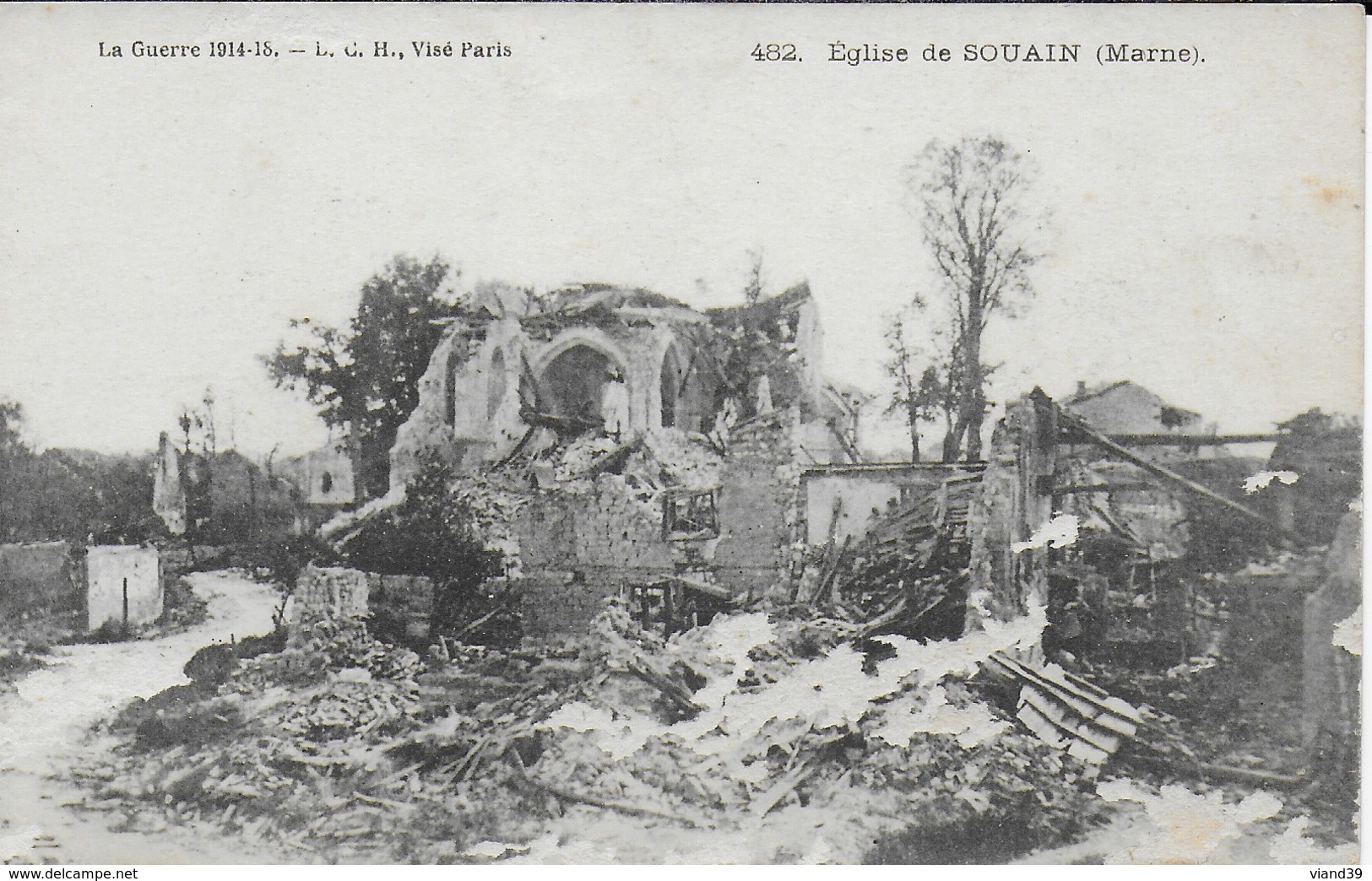 Souain - Guerre 14 - 18 : église De Souain  -  JCR 7 - Souain-Perthes-lès-Hurlus