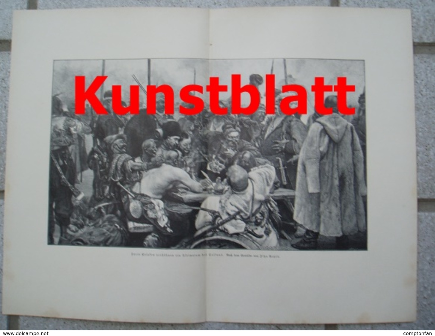 D101 1815 Jlya Repin Kosaken Krieger Ukraine Russland Kunstblatt 1897 !! - Autres & Non Classés