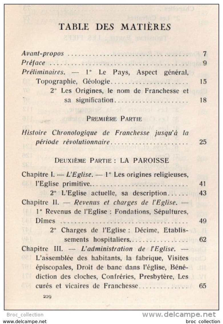 Au Pays Des Lanciers, Essai Monographique Sur Franchesse Depuis Des Origines Jusqu'à La Révolution, Giraudet Bourderioux - Bourbonnais