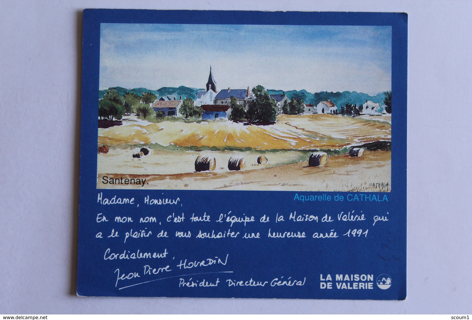 Petit Calendrier 1991 Offert Par La Maison De Valerie Santenay - Formato Piccolo : 1991-00