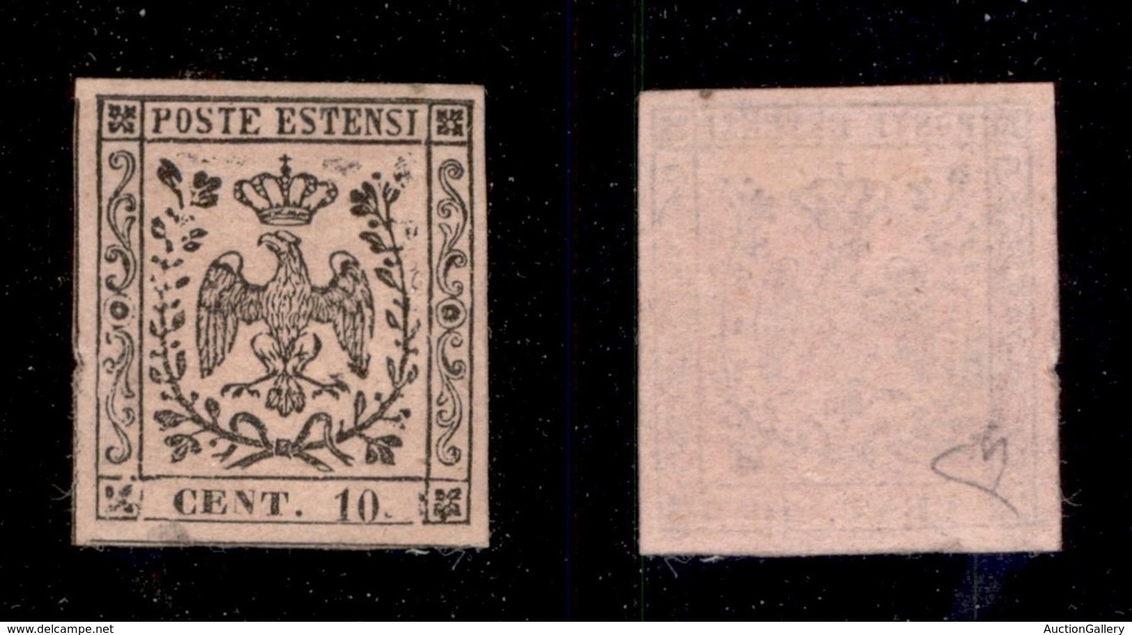 ANTICHI STATI ITALIANI - MODENA - 1852 - 10 Cent (9) - Gomma Originale - Diena - Altri & Non Classificati