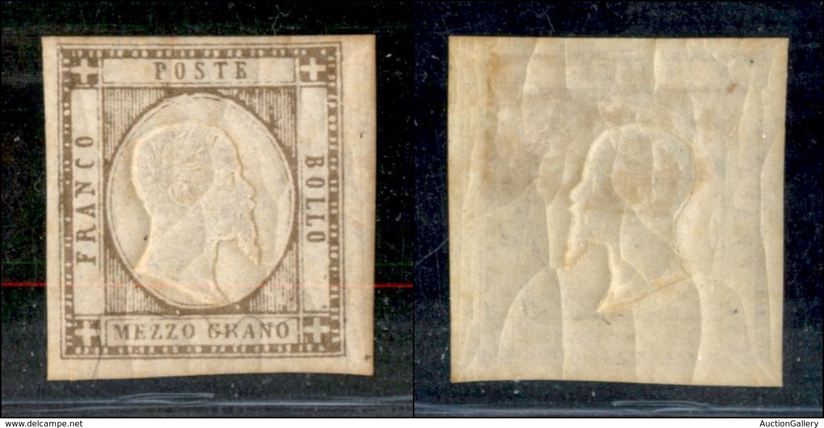 ANTICHI STATI ITALIANI - NAPOLI - 1861 - Mezzo Grano (18) - Gomma Originale (350) - Altri & Non Classificati