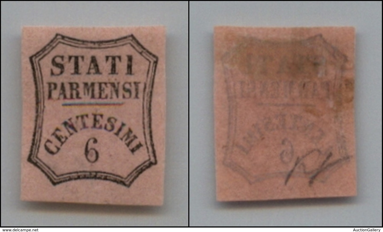 ANTICHI STATI ITALIANI - PARMA - 1857 - Segnatasse - Non Emessi - 6 Cent (1A) - Gomma Originale (320) - Sonstige & Ohne Zuordnung