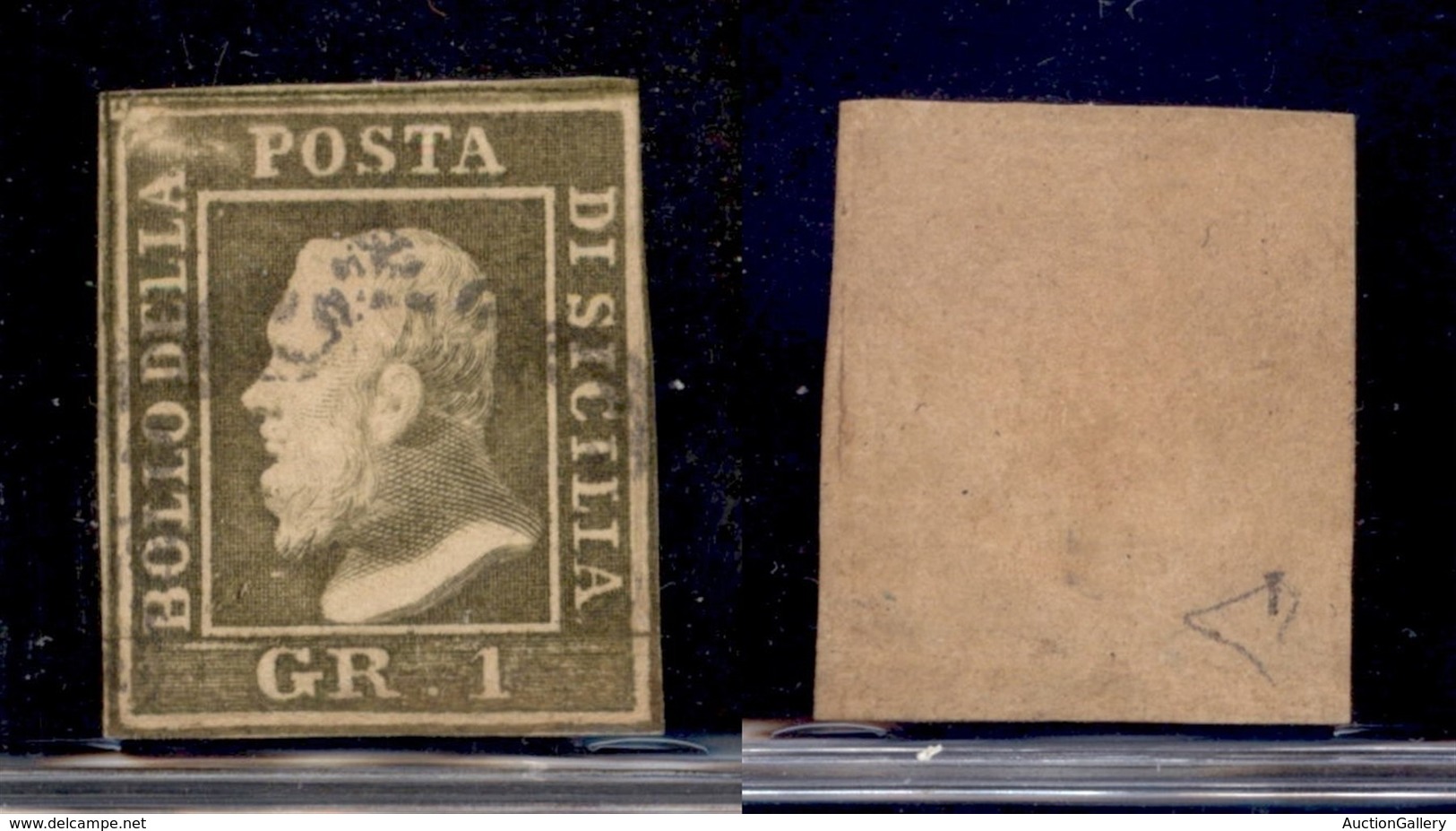 ANTICHI STATI ITALIANI - SICILIA - 1859 - 1 Grano (4d - Oliva) Usato - Diena (400) - Otros & Sin Clasificación