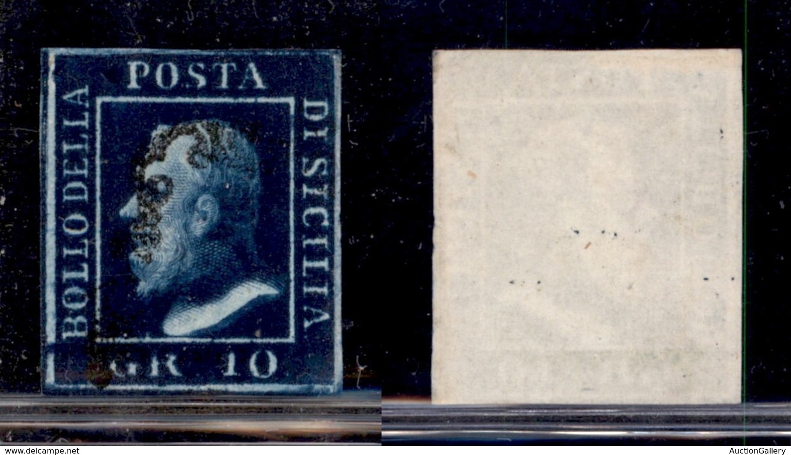 ANTICHI STATI ITALIANI - SICILIA - 1859 - 10 Grana (12) Usato (900) - Otros & Sin Clasificación