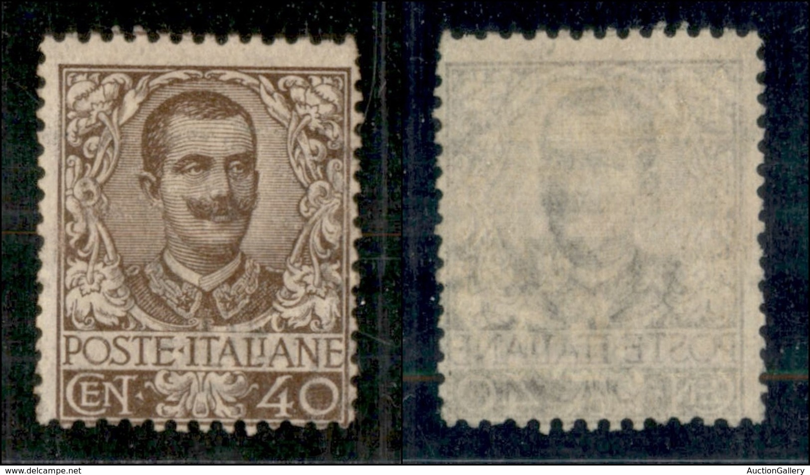 REGNO - POSTA ORDINARIA - 1901 - 40 Cent Floreale (74) - Gomma Originale (1.200) - Altri & Non Classificati