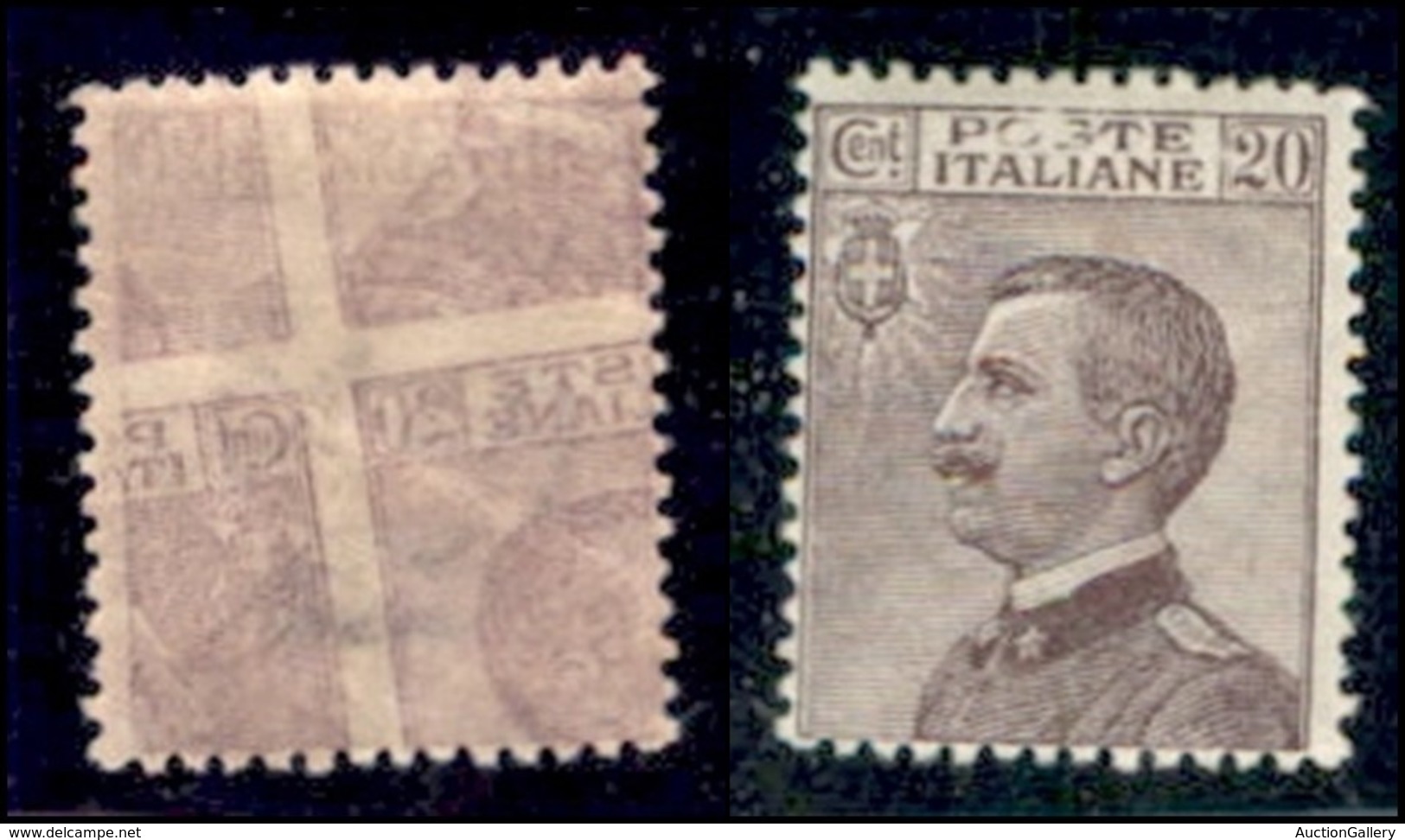 REGNO - POSTA ORDINARIA - 1926 - 20 Cent Michetti (204 F Varietà) - Decalco Ruotato - Gomma Integra - Non Catalogato - Sonstige & Ohne Zuordnung