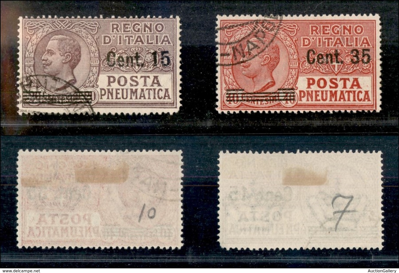 REGNO - POSTA PNEUMATICA - 1927 - Posta Pneumatica (10/11) - Serie Completa - Usata - Sonstige & Ohne Zuordnung