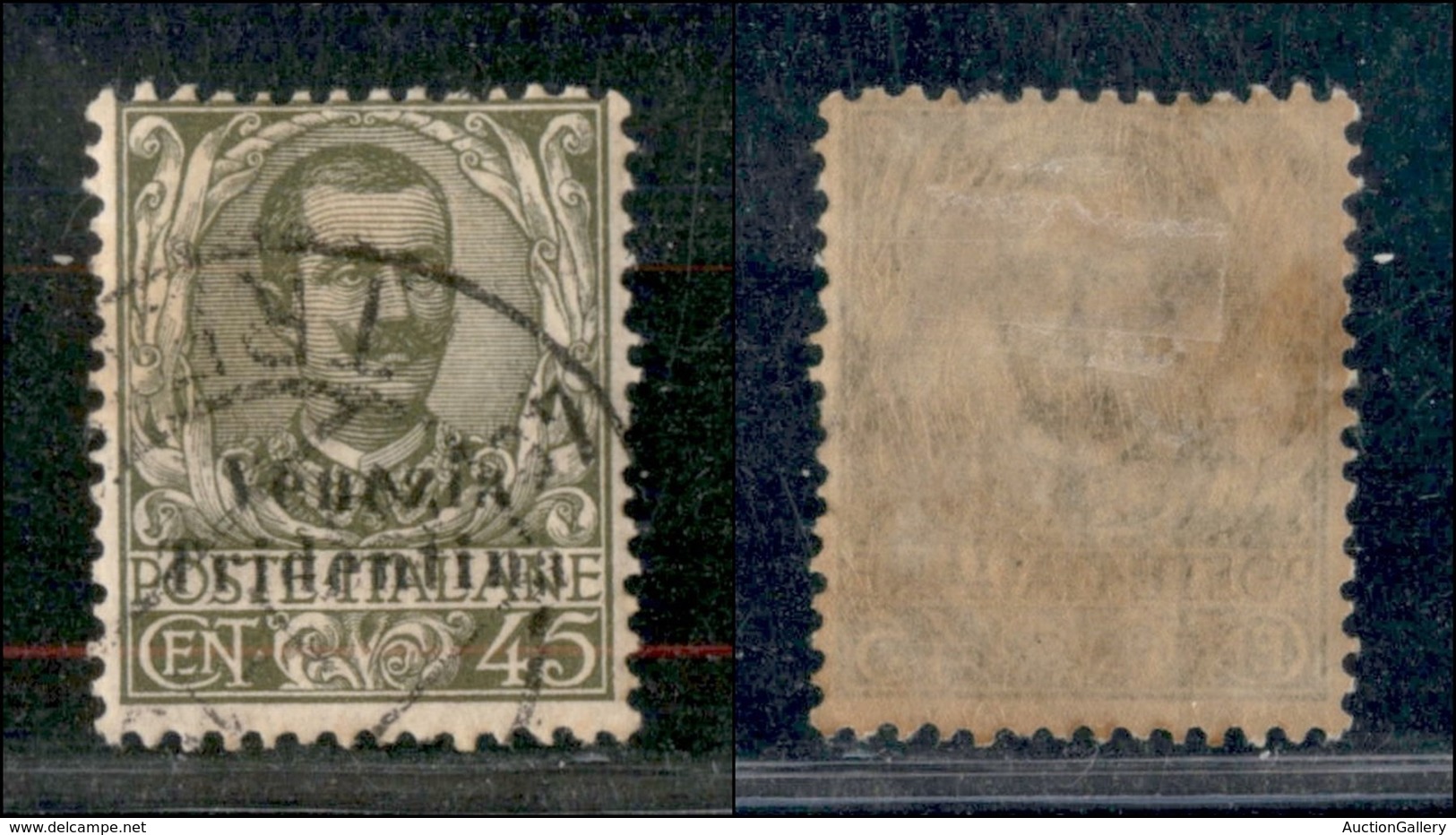 OCCUPAZIONI I GUERRA MONDIALE - TRENTINO-ALTO ADIGE - 1918 - Venezia Tridentina Su 45 Cent Floreale (25) Usato A Trento  - Otros & Sin Clasificación